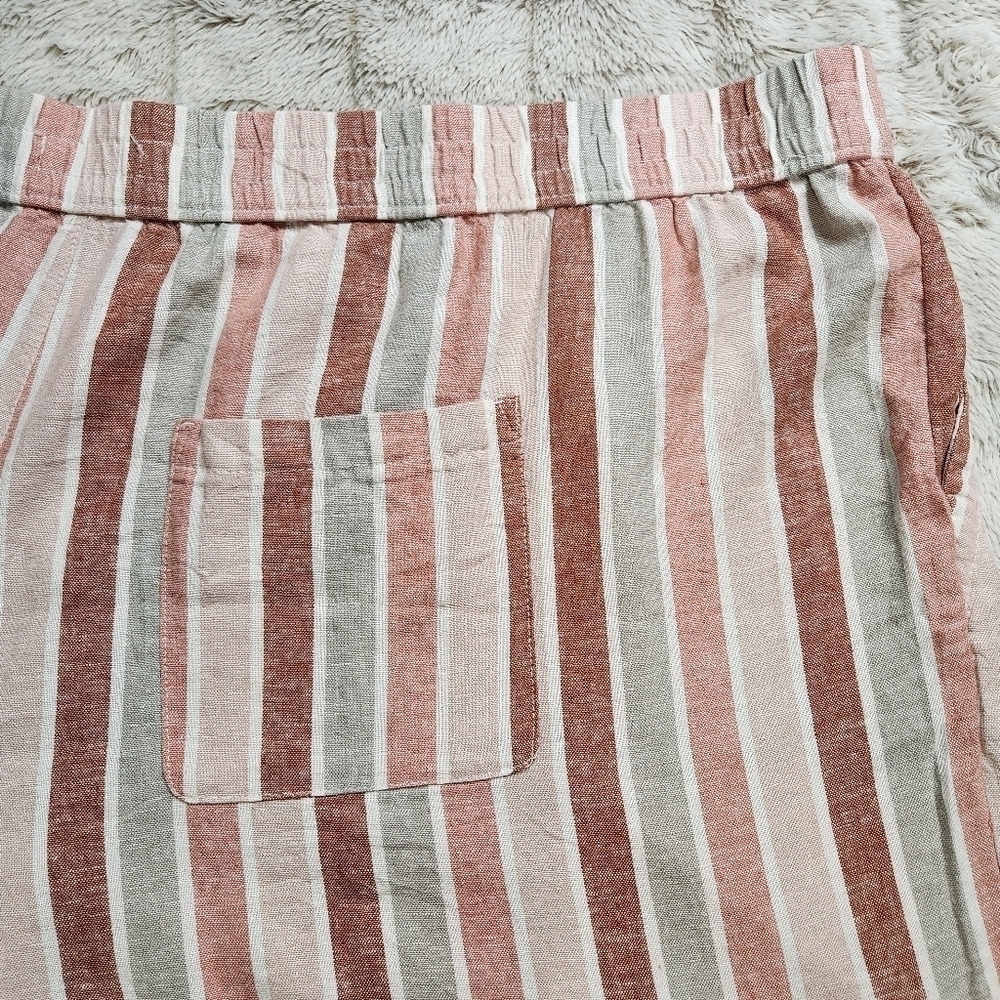 Size 4X Shorts Linen blend Boyfriend cut Pockets Elastic waistband SONOMA NWT - Picture 8 of 16